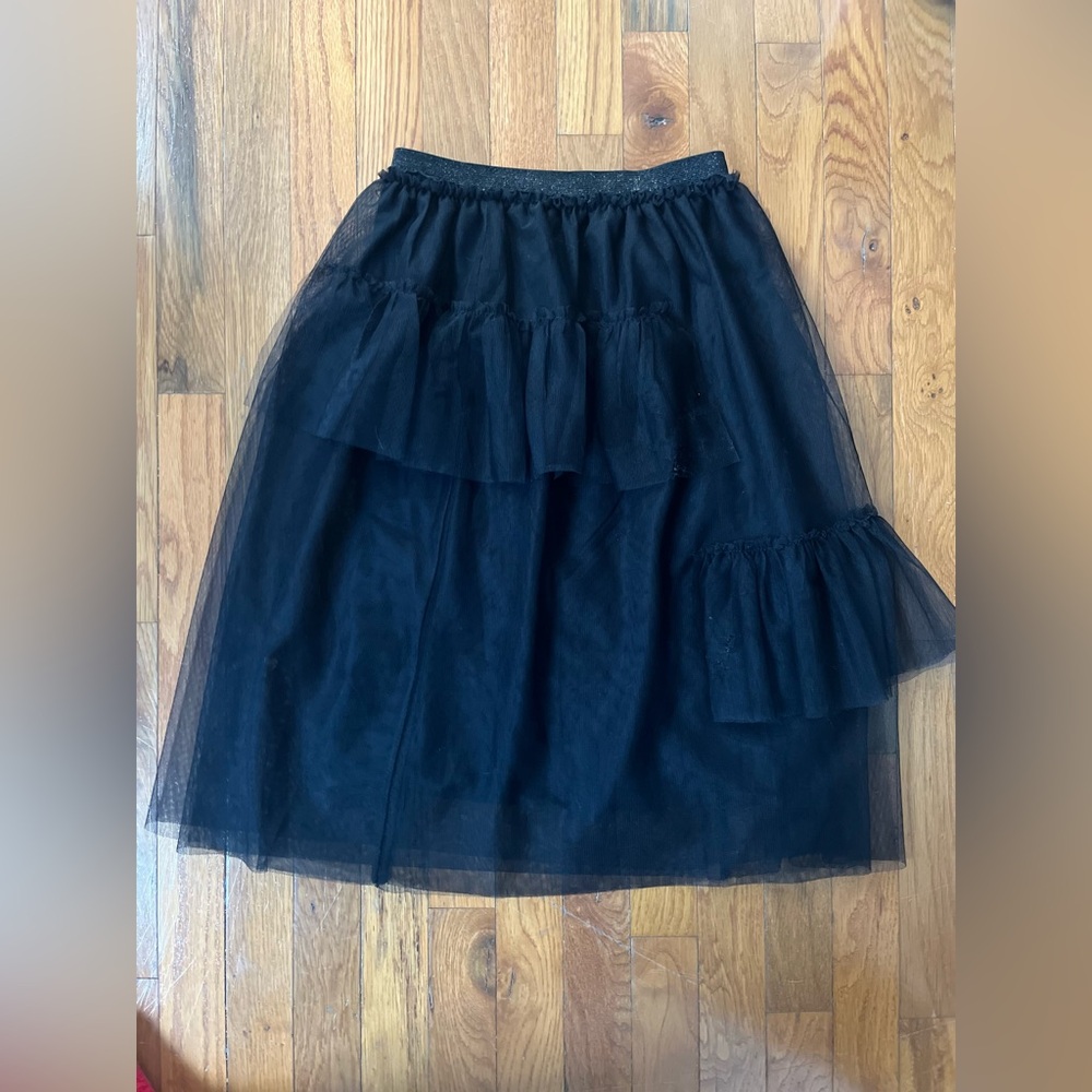 Zara Girls Black Layered Tulle Skirt - Size 13 yrs -14 yrs